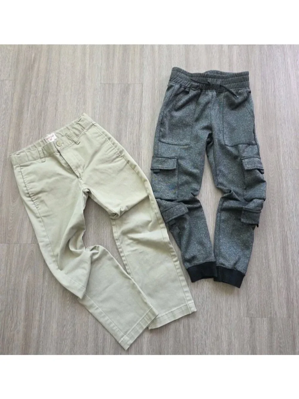 Boys Pants Bundle Size 8 Cat & Jack Chino + Gray Cargo Joggers Lot - Picture 1 of 16